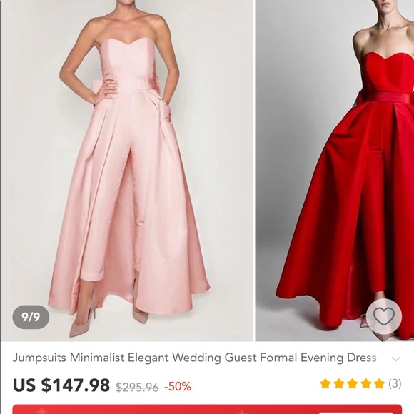 formal jumpsuit with train